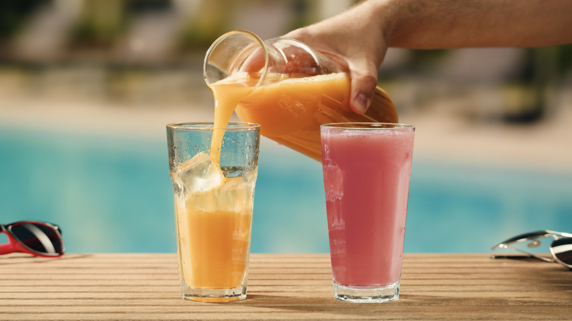 two glasses of juice