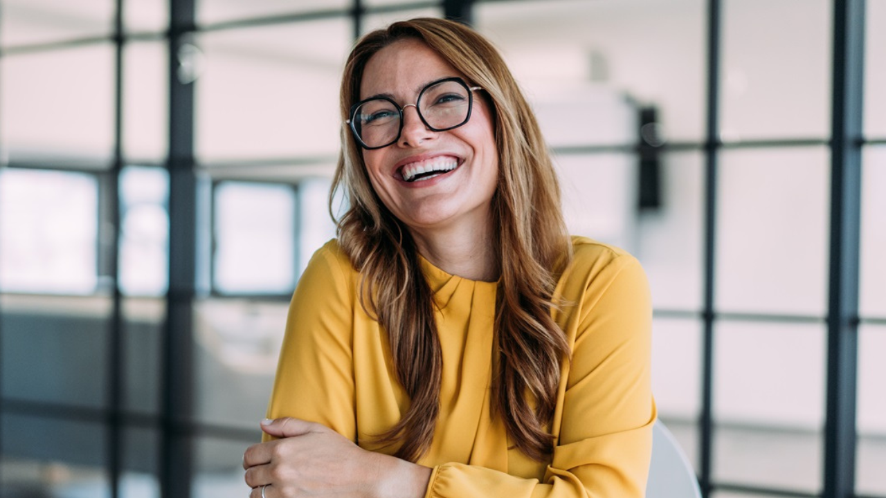 Woman smiling