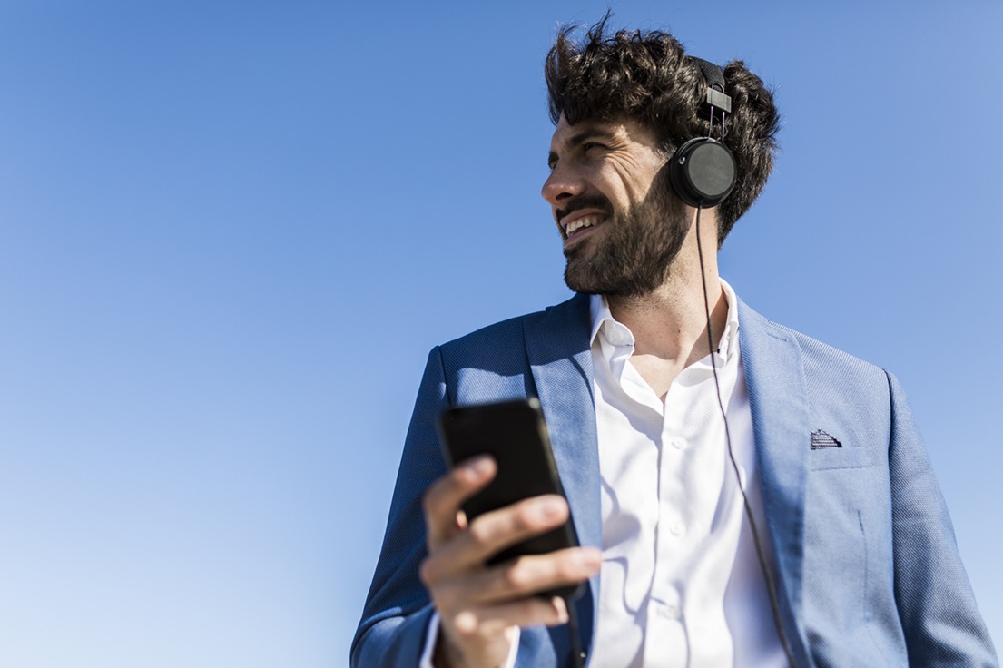 Man with headphones