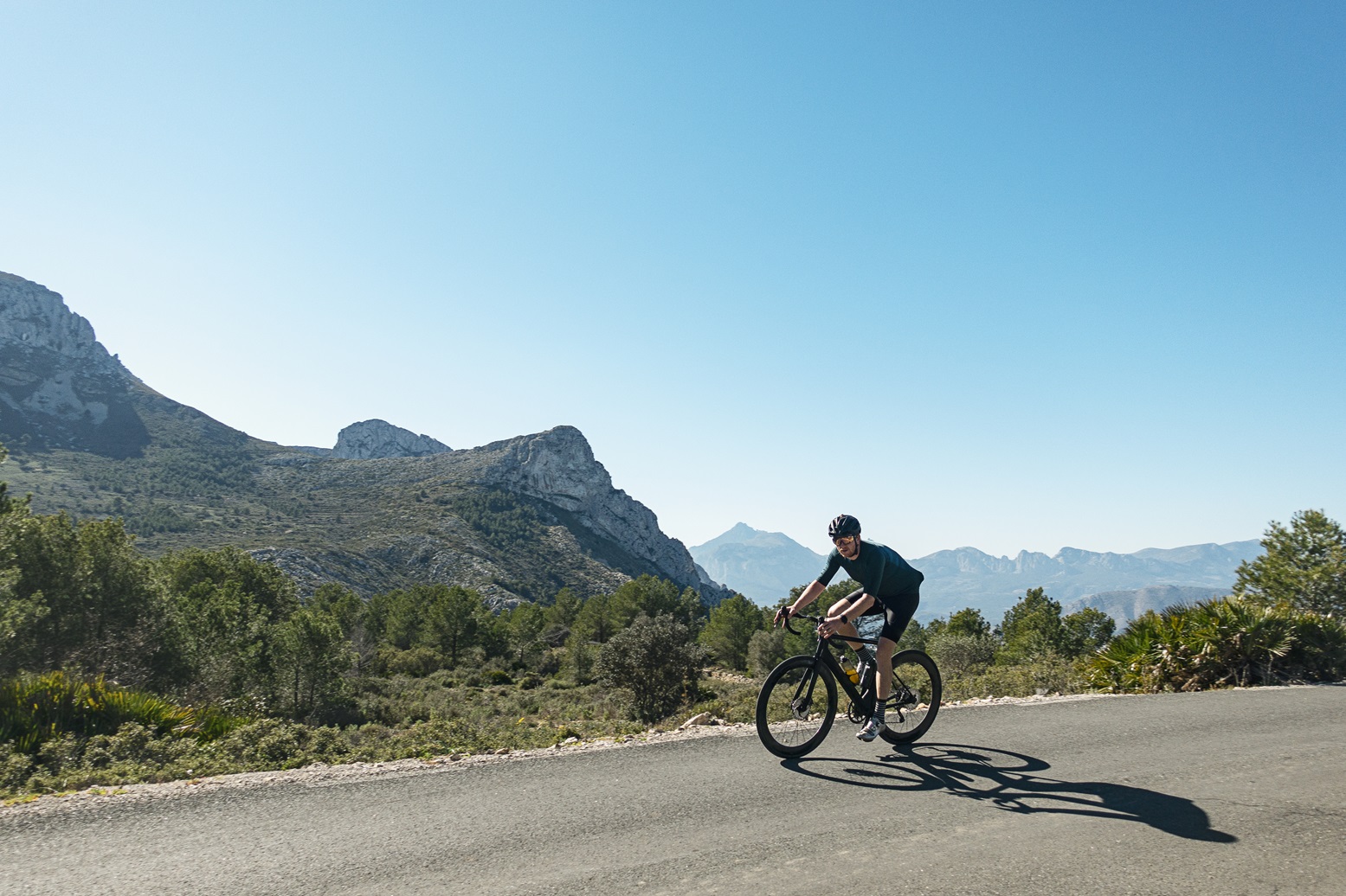 Cyclist on the road
