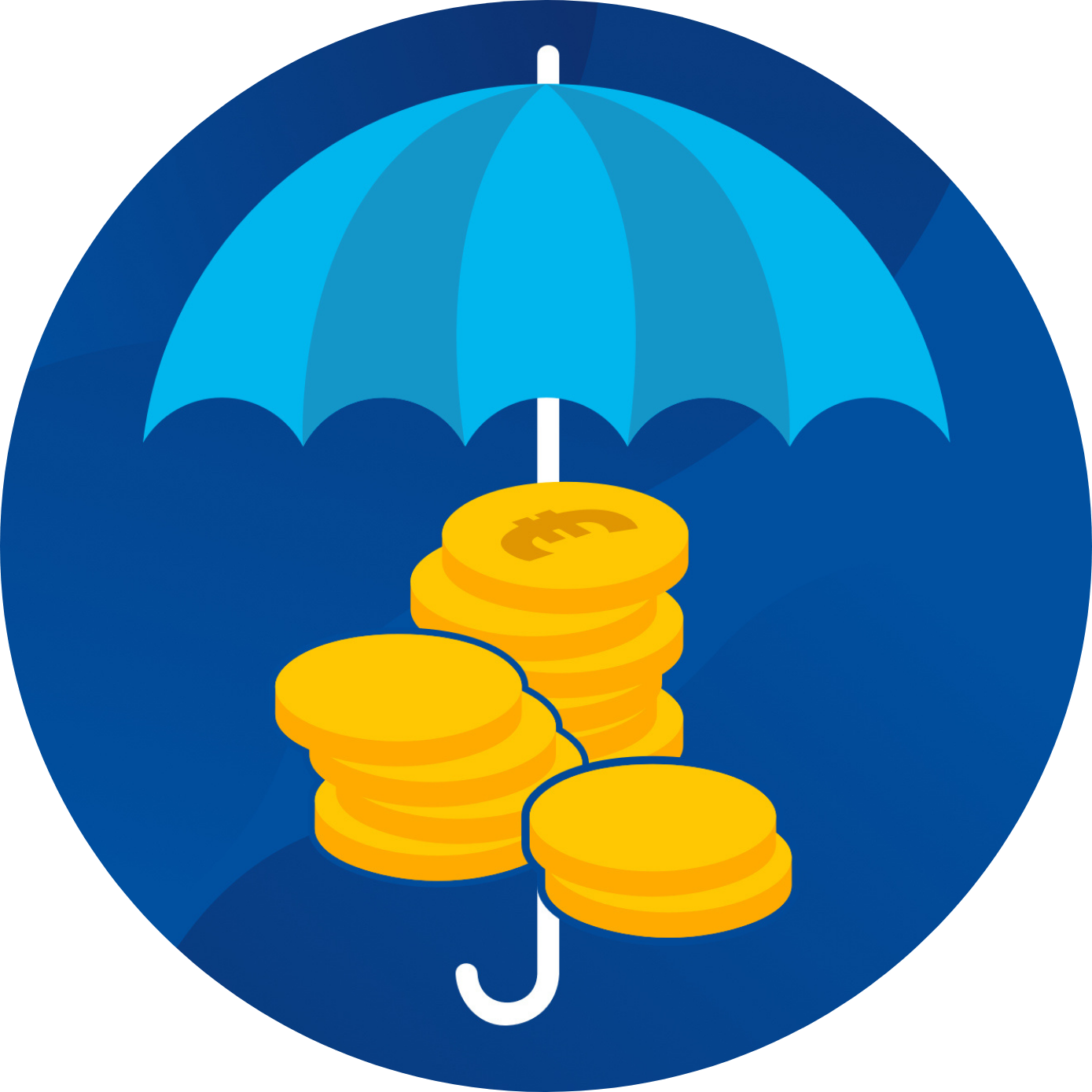 parapluie avec pièces d'euros