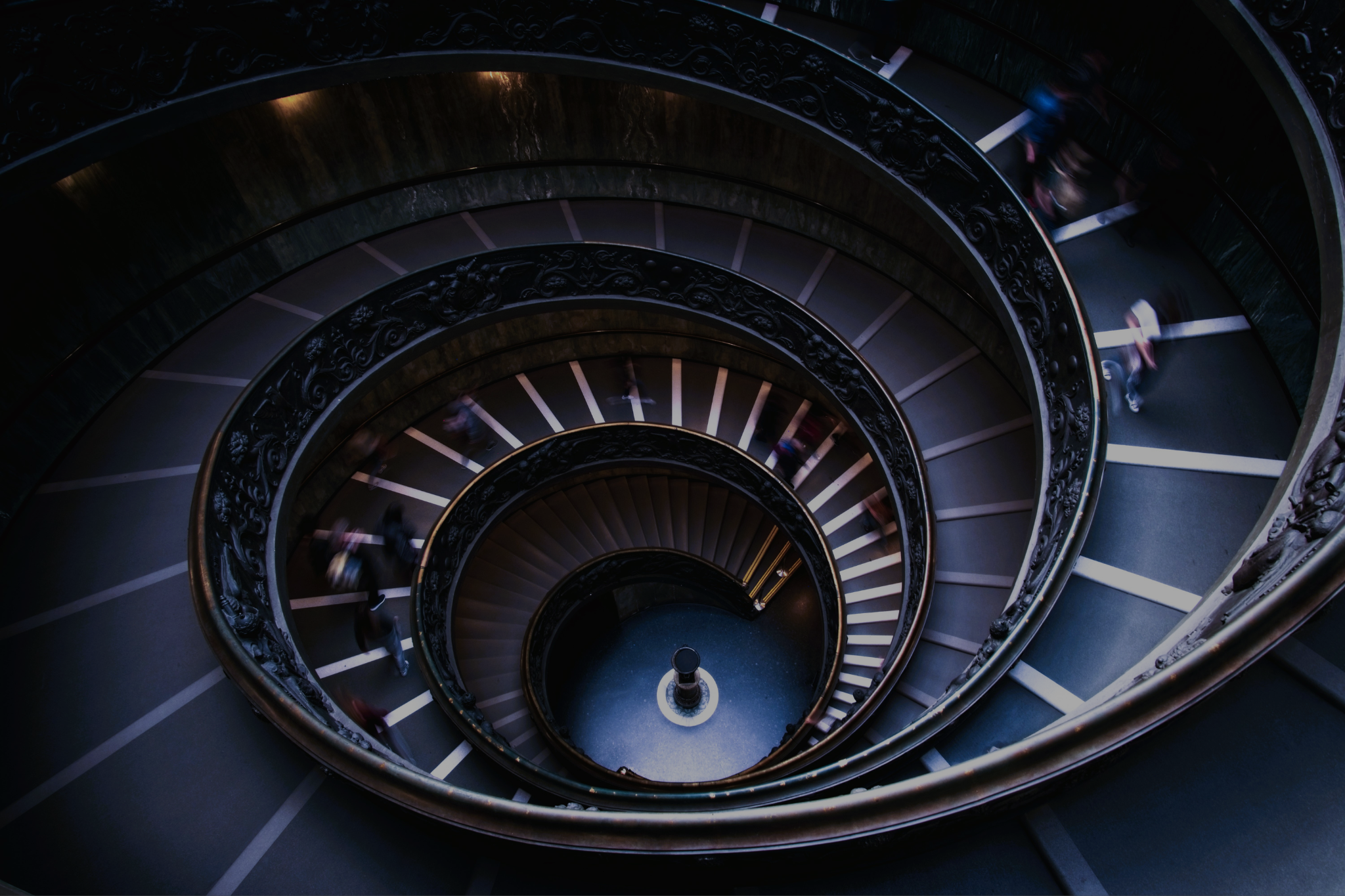 Wooden spiral staircase
